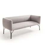 Canapea Arbo, 3 locuri, fixă, tapițată, picioare metalice