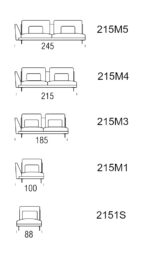 Canapea modulară Edai, tapițată, bază metalică, personalizabilă - imagine 7