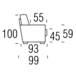 Canapea modulară Egos, tapițată, personalizabilă - imagine 6
