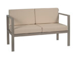 Canapea Olimpia, 2 sau 3 locuri, structură din aluminiu și inox, perne cu uscare rapidă, de exterior - imagine 2