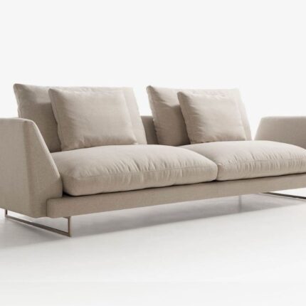 Canapea modulară Edai, tapițată, bază metalică, personalizabilă