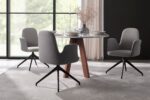 Scaun pivotant Even, tapițat, bază metalică, personalizabil - imagine 5