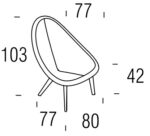 Fotoliu pivotant Delta, bază metalică, tapițat, personalizabil - imagine 4