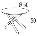 Măsuţă decorativă Back, din lemn, personalizabilă - imagine 5