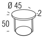 Măsuţă cu blat din marmură Domo, bază metalică, personalizabilă - imagine 6