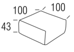 Taburet tip Puf Cube L, tapițat, personalizabil - imagine 5