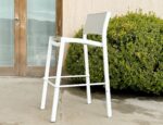 Scaun bar Etna, structură din aluminiu, șezut și spătar înlocuibil, stivuibil, cotiere integrate, rezistent la exterior - imagine 3