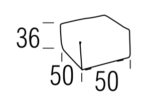Taburet tapițat, neted Cube S, personalizabil - imagine 3