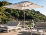 Umbrelă de plajă Brisa, stâlp central din aluminiu Ø50 mm, tije aluminiu, sistem ventilație - imagine 3