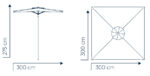 Umbrelă de plajă Brisa, stâlp central din aluminiu Ø50 mm, tije aluminiu, sistem ventilație - imagine 5
