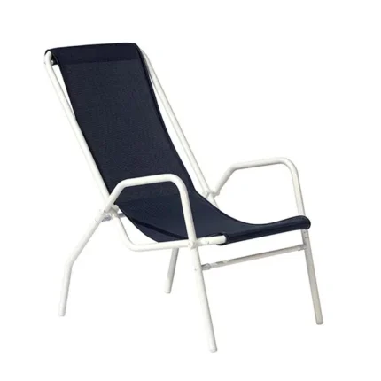 Șezlong mini Marina, structură din aluminiu, stivuibil, de exterior