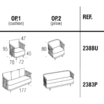 Canapea 2 locuri Cage, din lemn și tapițerie, personalizabilă - imagine 5