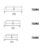Canapea modulară Inua, tapițată, picioare lemn sau metal, personalizabilă - imagine 10