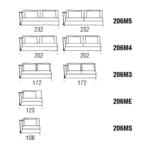 Canapea modulară Loft, tapițată, personalizabilă - imagine 6