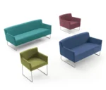 Canapea Marc, tapițată, cu bază din lemn sau metal, personalizabilă - imagine 3