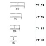 Canapea modulară Nudo, tapițată, picioare lemn sau metal, 2 dimensiuni, personalizabilă - imagine 8