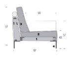 Canapea Oliv, tapițată, detașabila, picioare din lemn masiv sau metal, personalizabilă - imagine 6