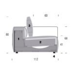 Canapea modulară Suit, tapițată, picioare lemn masiv sau metal, personalizabilă - imagine 6