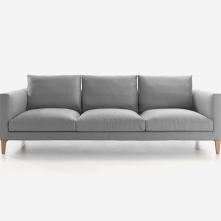 Canapea modulară Slim, tapițată, picioare din lemn masiv sau metal, lungimi diferite, personalizabilă