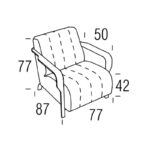 Fotoliu Royal tapițat, structură din lemn masiv, personalizabil - imagine 4