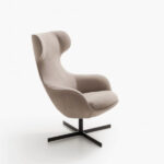 Fotoliu pivotant Yuro, tapițat, bază din metal, personalizabil