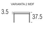 Măsuţă Gib M, blat din sticlă, MDF sau marmură, bază din oțel inoxidabil negru, personalizabilă - imagine 6