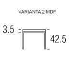 Măsuţă Gib XL, blat din sticlă, MDF sau marmură, bază din oțel inoxidabil negru, personalizabilă - imagine 6