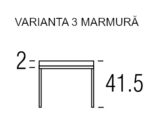 Măsuţă Gib XL, blat din sticlă, MDF sau marmură, bază din oțel inoxidabil negru, personalizabilă - imagine 7