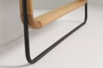 Oglindă Gork, cu ramă de lemn masiv, bază din metal negru, personalizabilă - imagine 3