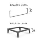 Scaun Marc, tapițat, bază din lemn sau metal, personalizabil - imagine 5