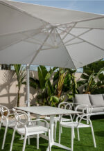 Umbrelă de plajă Roma, braț lateral din aluminiu, 8 tije din aluminiu, sistem de ventilație - imagine 2