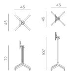 Picior masă rabatabil Frasca - imagine 6