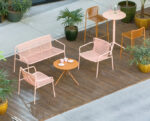 Canapea Tribeca, din metal cu PVC împletit, stivuibil, pentru exterior - imagine 7