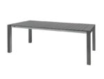 Masă extensibilă Atlanta, structură din aluminiu vopsit, blat din lamele aluminiu