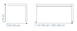 Masă extensibilă Atlanta, structură din aluminiu vopsit, blat din lamele aluminiu - imagine 6
