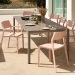 Masă extensibilă Tevere, blat din polipropilenă cu fibră de sticlă, picioare reglabile din aluminiu, sistem extensibil integrat - imagine 3