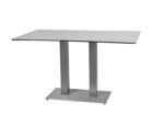 Masă dublă Capri, structură din aluminiu și inox, blat din HPL