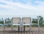 Masă dublă Capri, structură din aluminiu și inox, blat din HPL - imagine 2