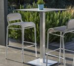 Masă înaltă tip bar Capri, structură din aluminiu și inox, blat din HPL - imagine 3