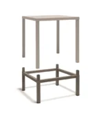 Masă pătrată Cube, structură din aluminiu vopsit, îmbinări ascunse, stivuibilă - imagine 3