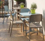Scaun Bora Bistrot, structură din polipropilenă cu fibră de sticlă, tratat UV, fără cotiere, stivuibil - imagine 5