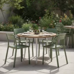 Scaun Cassia, structură din polipropilenă cu fibră de sticlă, tratat UV, material reciclabil, stivuibil - imagine 5