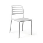 Scaun Costa Bistrot, structură din polipropilenă cu fibră de sticlă, tratat UV, fără cotiere, material reciclabil, stivuibil