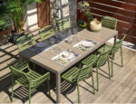 Scaun Doga, structură din polipropilenă cu fibră de sticlă, tratat UV, cotiere integrate, material reciclabil, stivuibil - imagine 5