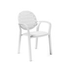 Scaun Palma, structură din polipropilenă, tratat UV, cotiere integrate, material reciclabil, stivuibil