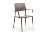 Scaun Riva, structură din polipropilenă cu fibră de sticlă, tratat UV, cotiere integrate, material reciclabil, stivuibil - imagine 2