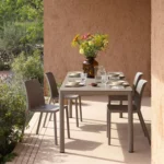 Scaun Tiberina Bistrot, structură din polipropilenă cu fibră de sticlă, tratat UV, fără cotiere, material reciclabil, stivuibil - imagine 3