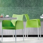 Scaun cu cotiere Ice, din aluminiu și polipropilenă, stivuibil, pentru interior și exterior - imagine 6