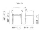 Scaun cu cotiere Ice, din aluminiu și polipropilenă, stivuibil, pentru interior și exterior - imagine 7