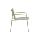 Scaun lounge Tribeca, cotiere integrate, din metal cu PVC împletit, stivuibil, pentru exterior - imagine 2